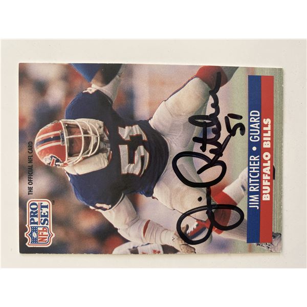 Buffalo Bills Jim Ritcher 1991 NFL #82 signed trading card