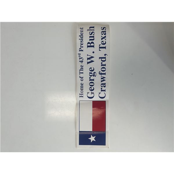 George W. Bush home state Texas bumper sticker