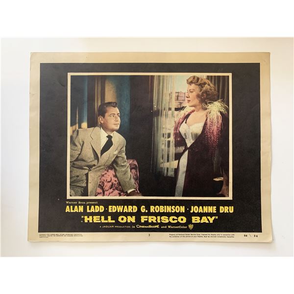 Hell on Frisco Bay original 1956 vintage lobby card