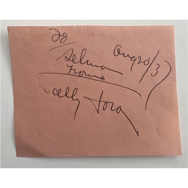 Wally Tora original signature