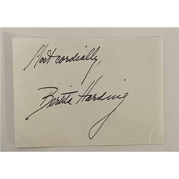 Author Bertita Harding original signature