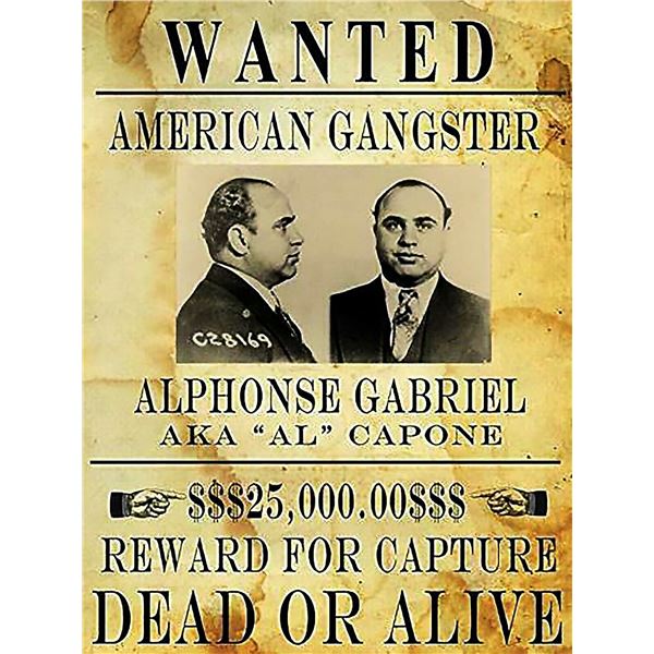 Al Capone Wanted Poster