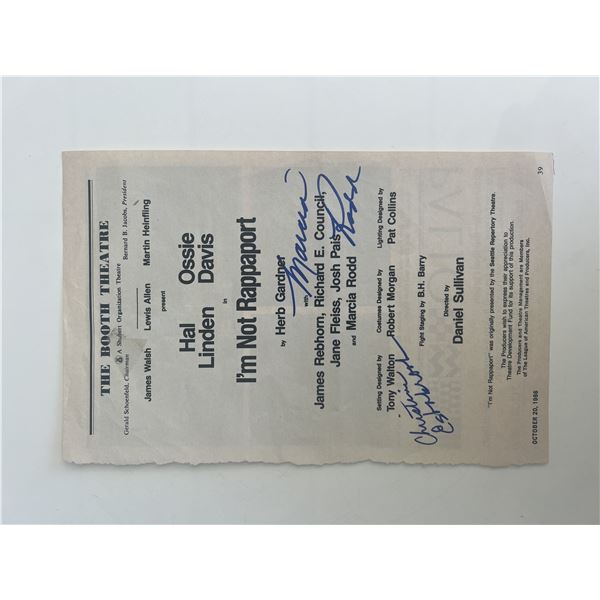 I'm Not Rappaport cast signed print