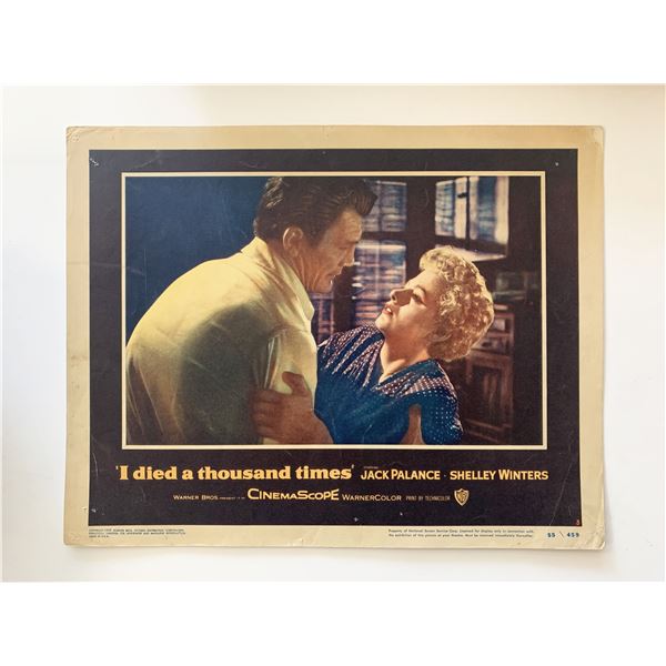I Died a Thousand Times original 1955 vintage lobby card