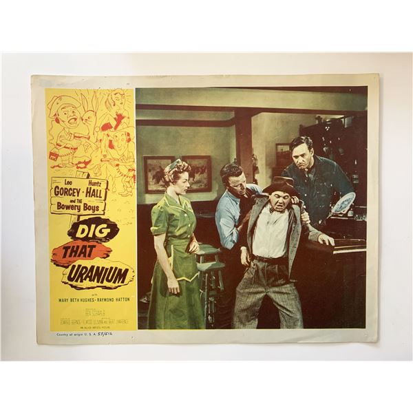 Dig That Uranium original 1955 vintage lobby card