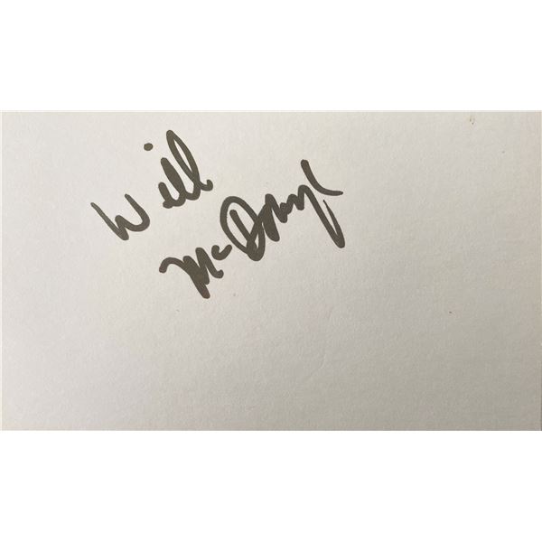 Sportswriter Will McDonough original signature