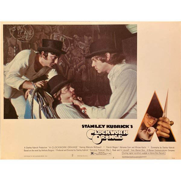 1971 A Clockwork Orange original vintage lobby card