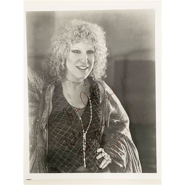 Bette Midler signed photo