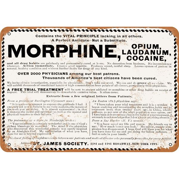 Drug Addiction Treatment Vintage Promo Poster