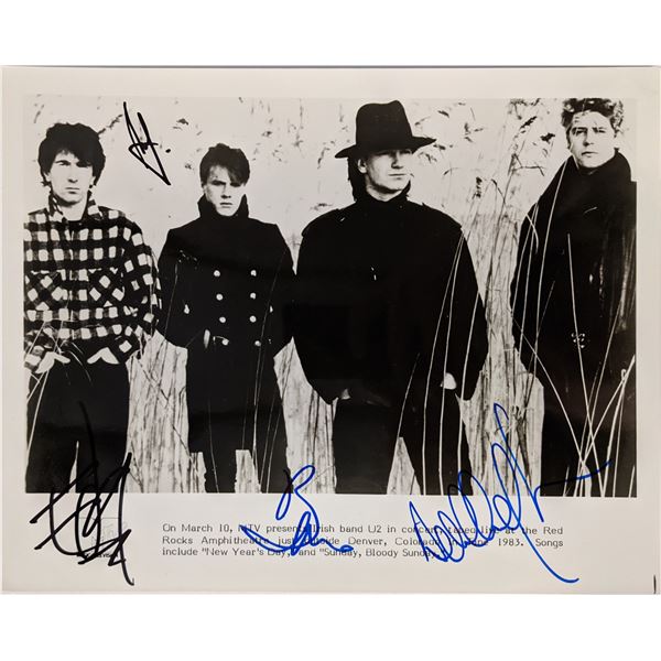 MTV original U2 band signed photo