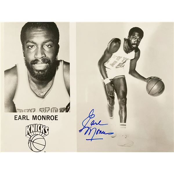 New York Knicks Earl Monroe signed photo