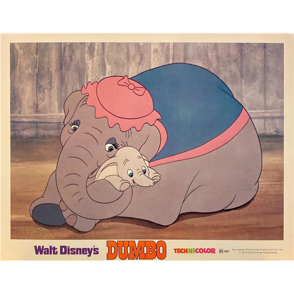 Walt Disney's Dumbo 1972 original vintage lobby card