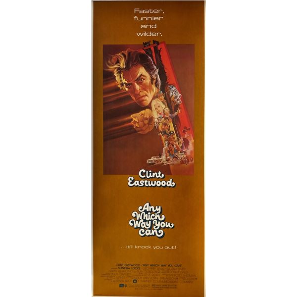 Any Which Way You Can 1980 original vintage insert card