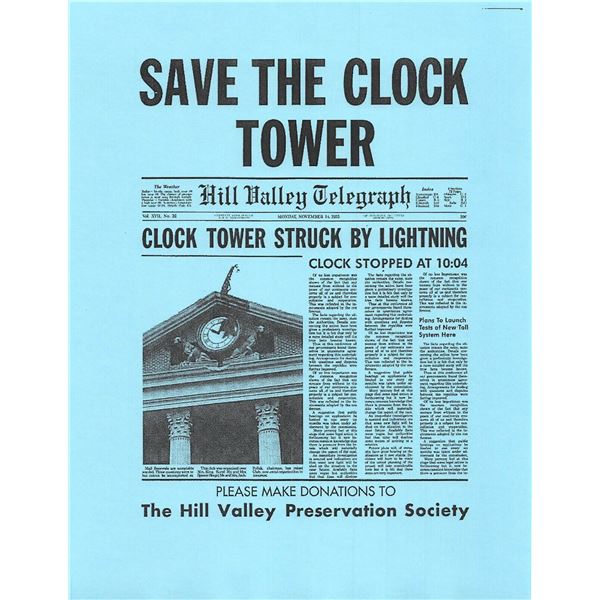 Back to the Future Newspaper Article Prop Print