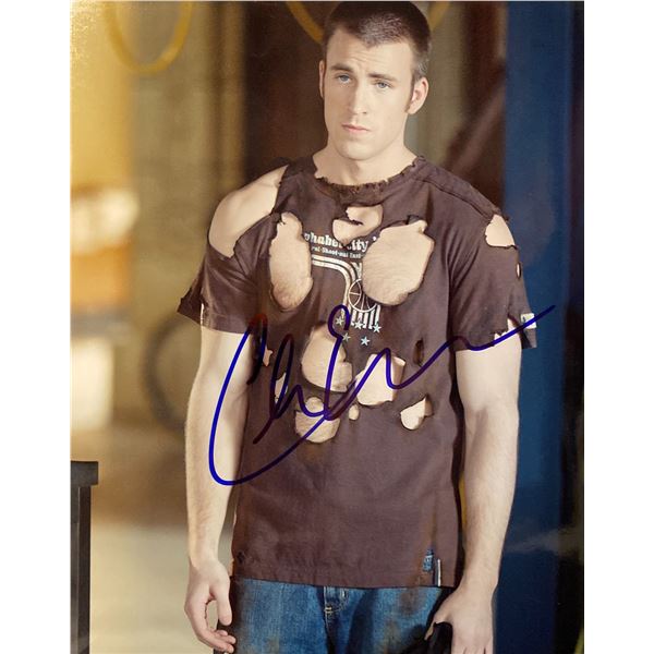 Fantastic Four Chris Evans signed movie photo