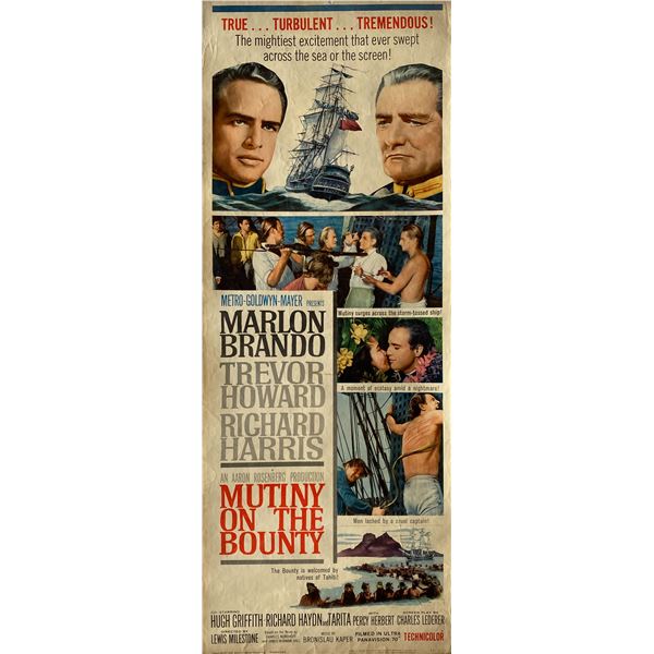 Mutiny on the Bounty 1957 original vintage insert card