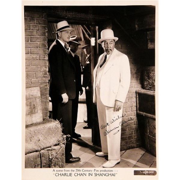 Charlie Chan Warner Oland signed movie still photo