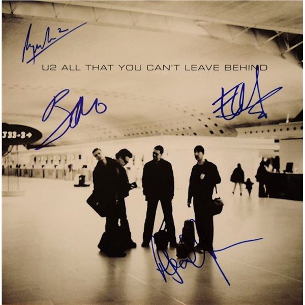 U2 signed All That You Can't Leave Behind album insert book