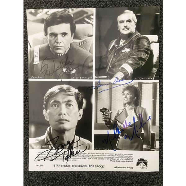 Star Trek III: The Search for Spock signed cast photo
