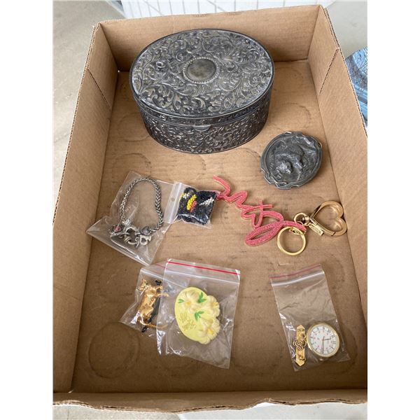 Jewelry box and assorted jewelry