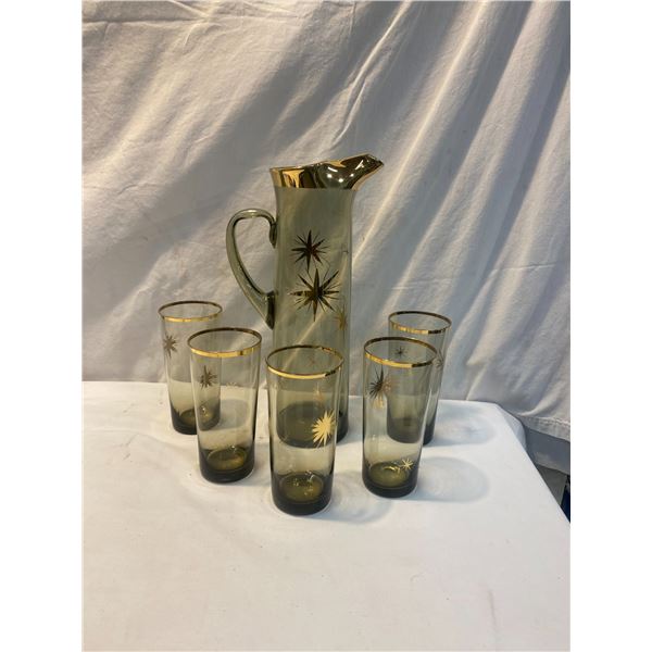 Vintage pitcher and glasses