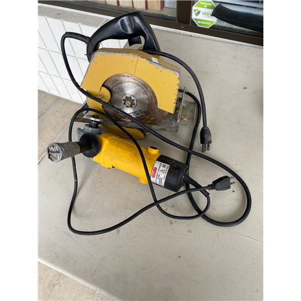 Angle grinder and saw