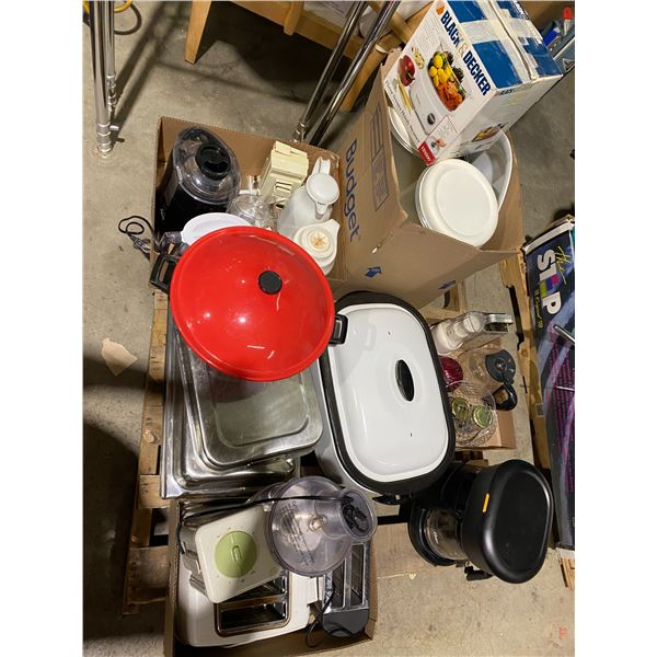 Large lot of kitchen appliances etc