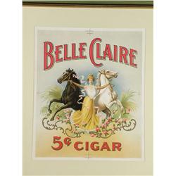 Belle Claire Five Cent Cigar Sign