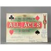 Image 1 : 1912 "All Aces" Embossed Gold Cigar Box Label