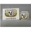 Image 1 : 2 "Cock of the Roost" Embossed Cigar Box Labels