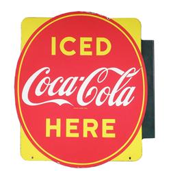 Coca Cola Porcelain Flange Sign