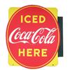 Image 1 : Coca Cola Porcelain Flange Sign