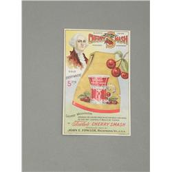 Fowler's Cherry Smash Soda Post Card