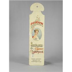 Queen Insurance Company Tin Page Holder