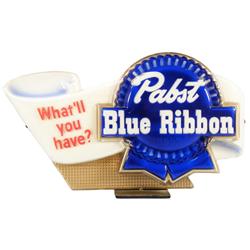 Pabst Blue Ribbon Beer Plastic Counter Display