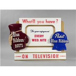 Pabst Blue Ribbon Beer Plastic Counter Display