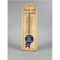 1937 Pabst Blue Ribbon Beer Wood Thermometer