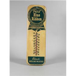 Pabst Blue Ribbon Beer Metal Thermometer