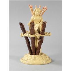 Figural Ceramic Cigar/Match Holder