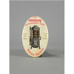 Celluloid Pocket Mirror, Pittsburg Water Heater