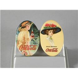 Lot of two Coca Cola Celluloid Pocket Mirrors