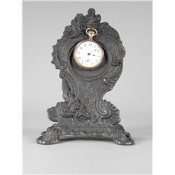Pocket watch display, bronze.