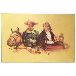 Guy Deel Mixed Media Pulp Painting on Board