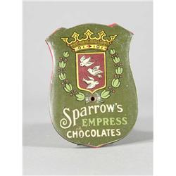 Sparrows Chocolates Celluloid Shield