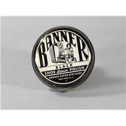 Banner Black Shoe Stain Polish Tin