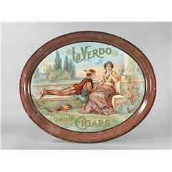 LaVerdo Cigars Tin Serving Tray