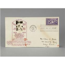 1939 Baseball Centennial Envelope Cover