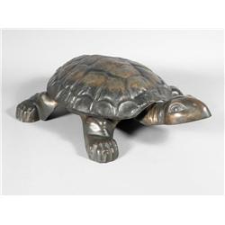 Turtle Spittoon, copper flashed cast iron and tin.