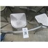 Image 2 : 8-Grey Metal Dining Chairs - 8 X $