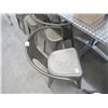 Image 2 : 8-Brown Metal Dining Chairs - 8 X $